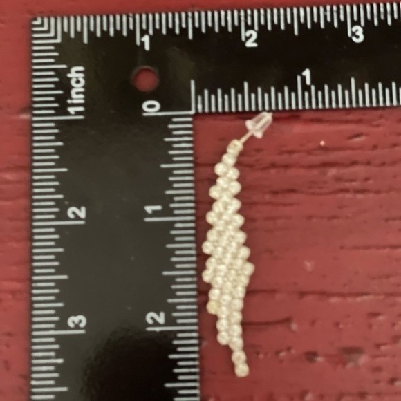 VTG Fashion Jewelry Cubic Zirconia Dangle Earrings # 236 - Picture 3 of 4